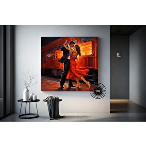 Kanvas Ev Dekoru; Büyük Kanvas; Dans Eden Çift Tablo Baskısı; Müzik Odası Sanatı; Tango Çifti Kanvas