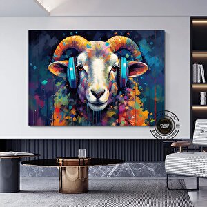 Soyut Renkli Koyun Posteri; Çiftlik Temalı Hediye 30x40 cm