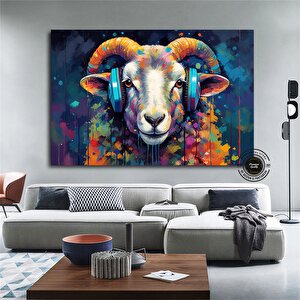 Soyut Renkli Koyun Posteri; Çiftlik Temalı Hediye 30x40 cm