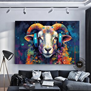 Soyut Renkli Koyun Posteri; Çiftlik Temalı Hediye