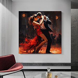 Kanvas Ev Dekoru; Dans Eden Çift Tablo Baskısı; Müzik Odası Sanatı; Tango Çifti Kanvas Dekoru