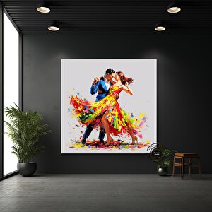 Ev Dekoru Kanvası, Büyük Kanvas, Çiftin Dans Ettiği Tablo, Müzik Odası Sanatı