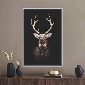Geyik Fotoğrafçılığı, Trend Kanvas Tablo, Hayvan Duvar Dekoru, Çiftlik Evi Posteri 80x120 cm