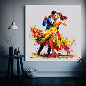 Ev Dekoru Kanvası, Büyük Kanvas, Çiftin Dans Ettiği Tablo, Müzik Odası Sanatı