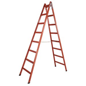 8 Basamakli Çi̇ft Çikişli Ahşap Merdi̇ven (yüksekli̇k 2.60 Mt)
