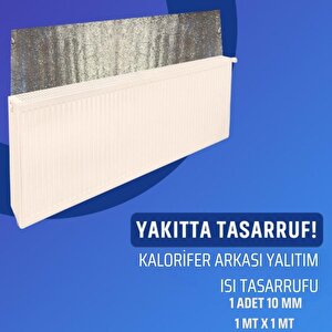 Kalori̇fer Arkasi Tek Folyolu Isi Yalitim Levhasi 10mm 1mx1m 1adet