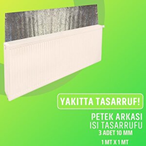 Petek Arkasi Tek Tarafi Folyolu Isi Yalitim Levhasi 10 Mm ( En : 1 Mt Boy: 1 Mt ) 3 Adet