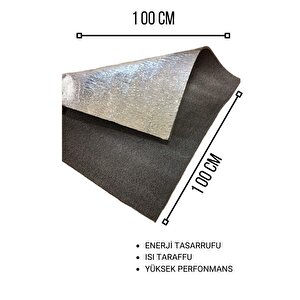 Radyatör  Arkasi Tek Tarafi Folyolu Isi Yalitim Levhasi 10 Mm ( En : 1 Mt Boy: 1 Mt ) 1 Adet