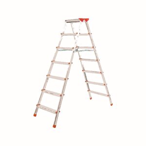 Alümi̇nyum Çi̇ft Çikişli 7 Basamakli Merdi̇ven (157 Cm) (accm.05)