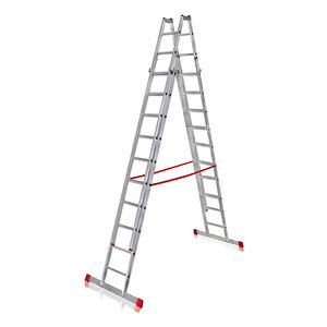 A Ti̇pi̇ Çi̇ft Sürgülü Alümi̇nyum Merdi̇ven 4,40 Metre (atcsm.02)