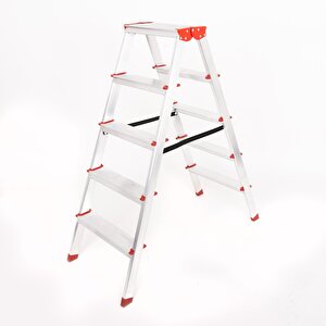 Alümi̇nyum Çi̇ft Çikişli 5 Basamakli Merdi̇ven(109 Cm) (accm.03)