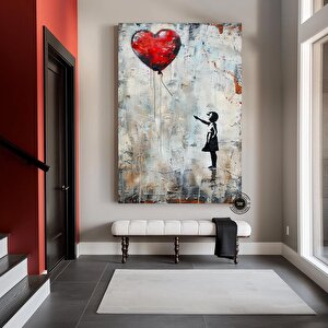 Balon Kız Pop Art Kanvas Baskısı