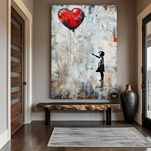 Balon Kız Pop Art Kanvas Baskısı