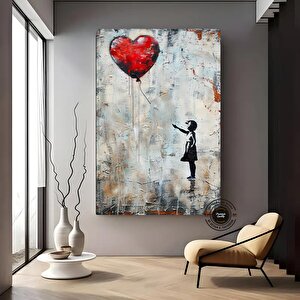 Balon Kız Pop Art Kanvas Baskısı