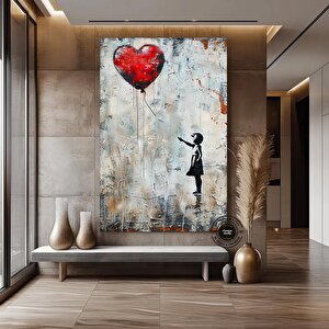 Balon Kız Pop Art Kanvas Baskısı 30x40 cm