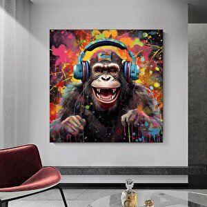 Soyut Graffiti Maymun – Renkli Şempanze Tablosu (tekrar)