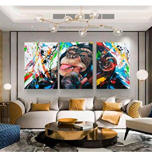 Soyut Graffiti Maymun Kanvas