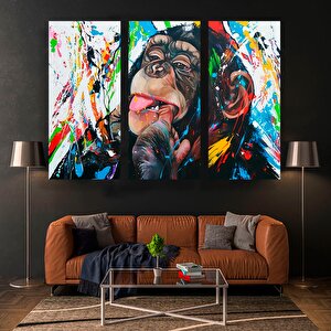 Soyut Graffiti Maymun Kanvas