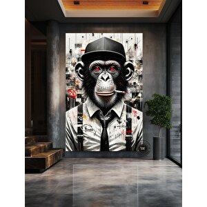 Graffiti Maymun Kanvas Tablosu; Pop Art Baskı