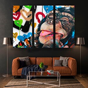 Soyut Graffiti Maymun; Komik Gorilla Duvar Sanatı