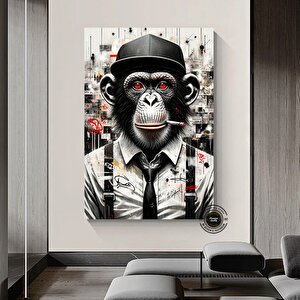 Graffiti Maymun Kanvas Tablosu; Pop Art Baskı 60x90 cm