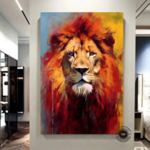 Aslan Baskılı Duvar Sanatı; Pop Art Baskı; Graffiti Kanvas; Aslan Başı Duvar Sanatı; Pop Kültür Duva