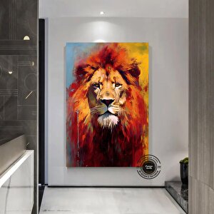 Aslan Baskılı Duvar Sanatı; Pop Art Baskı; Graffiti Kanvas; Aslan Başı Duvar Sanatı; Pop Kültür Duva 20x30 cm