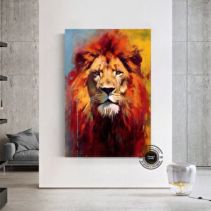 Aslan Baskılı Duvar Sanatı; Pop Art Baskı; Graffiti Kanvas; Aslan Başı Duvar Sanatı; Pop Kültür Duva