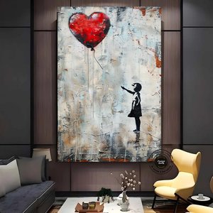 Balon Kız Pop Art Kanvas Baskısı 120x180 cm