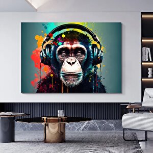 Soyut Graffiti Maymun; Komik Gorilla 80x160 cm