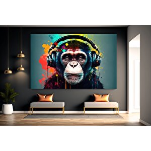 Soyut Graffiti Maymun; Komik Gorilla 80x160 cm