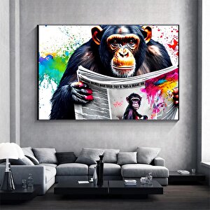 Soyut Graffiti Maymun; Komik Gorilla Duvar Sanatı; Renkli Şempanze Kanvas Dekor; Renkli Maymun Poste