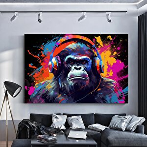 Soyut Graffiti Maymun – Renkli Şempanze Tablosu 50x70 cm