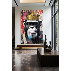 Graffiti Kanvas Baskısı; Pop Art Maymun Tablosu; Graffiti Maymun Sanatı