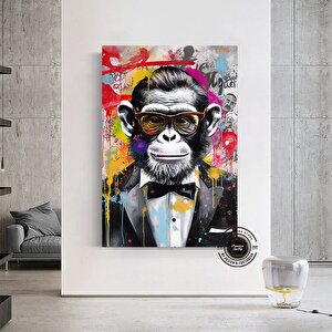 Maymun Duvar Sanatı; Sokak Graffiti; Trendy Kanvas Tablo