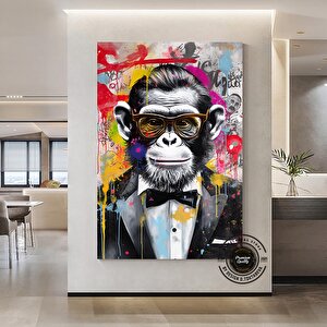 Maymun Duvar Sanatı; Sokak Graffiti; Trendy Kanvas Tablo