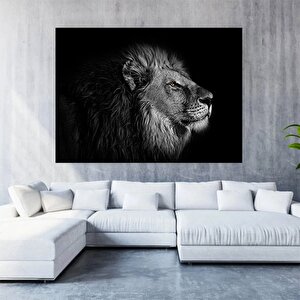 Soyut Aslan Kanvas Tablosu; Çerçeveli