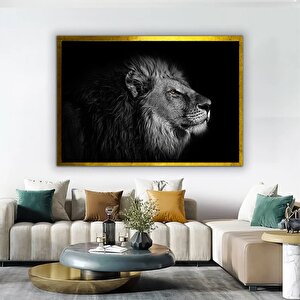 Soyut Aslan Kanvas Tablosu; Çerçeveli 140x200 cm