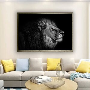 Soyut Aslan Kanvas Tablosu; Çerçeveli
