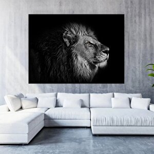 Soyut Aslan Kanvas Tablosu; Çerçeveli