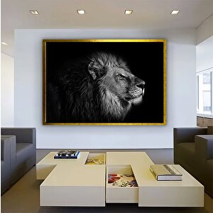 Soyut Aslan Kanvas Tablosu; Çerçeveli