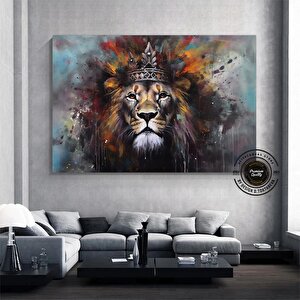 Grafiti Aslan Kanvas Baskı Sanatı, Renkli Kanvas Resimler, Ev Duvar Dekoru, Kral Aslan Duvar Sanatı