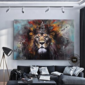 Grafiti Aslan Kanvas Baskı Sanatı, Renkli Kanvas Resimler, Ev Duvar Dekoru, Kral Aslan Duvar Sanatı