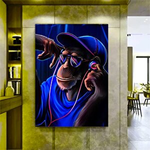 Dj Maymun, Çılgın Maymun, Mavi Maymun Duvar Sanatı, Hayvan Duvar Sanatı