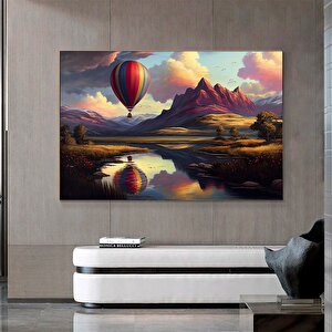 Uçan Balon Tablosu – Gün Doğumu Ve Bulut Manzarası 70x150 cm