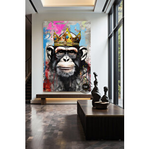 Graffiti Kanvas Baskısı; Büyük Pop Art Duvar Sanatı; Maymun Kanvası; Graffiti Baskı; Pop Art Resim B