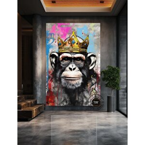 Graffiti Kanvas Baskısı; Büyük Pop Art Duvar Sanatı; Maymun Kanvası; Graffiti Baskı; Pop Art Resim B