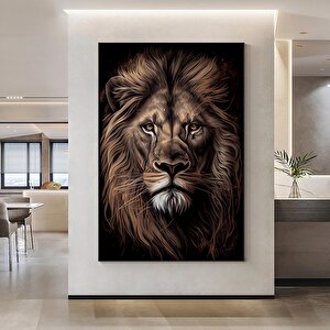 Soyut Graffiti Aslan Tablosu, Renkli Sokak Hayvan Sanatı, Modern Ev Dekoru 80x120 cm