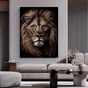 Soyut Graffiti Aslan Tablosu, Renkli Sokak Hayvan Sanatı, Modern Ev Dekoru 80x120 cm