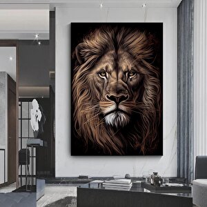 Soyut Graffiti Aslan Tablosu, Renkli Sokak Hayvan Sanatı, Modern Ev Dekoru 90x150 cm